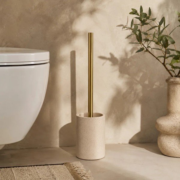 Béžová WC štětka z polyresinu Oria – douceur d'intérieur-image-1