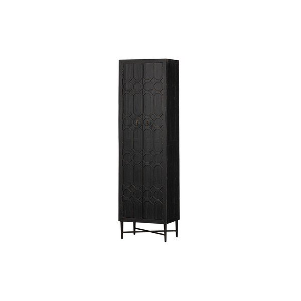 Černá šatní skříň z recyklovaného dřeva 60x210x40 cm Bequest – WOOOD-image-3