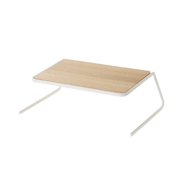 Bílá/v přírodní barvě dřevěná přídavná polička 19,5x19,5 cm Tosca – YAMAZAKI