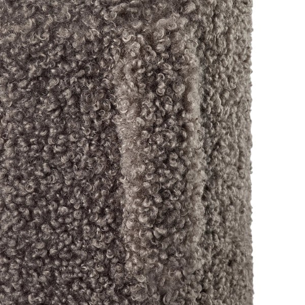 Tmavě hnědý taburet z textilie bouclé Teddy – Blomus-image-3