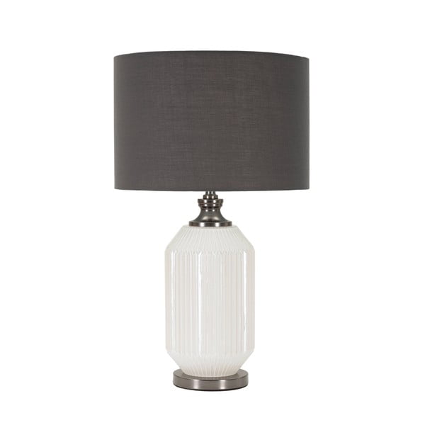 Šedá stolní lampa s textilním stínidlem (výška 65 cm) Brighty – Mauro Ferretti