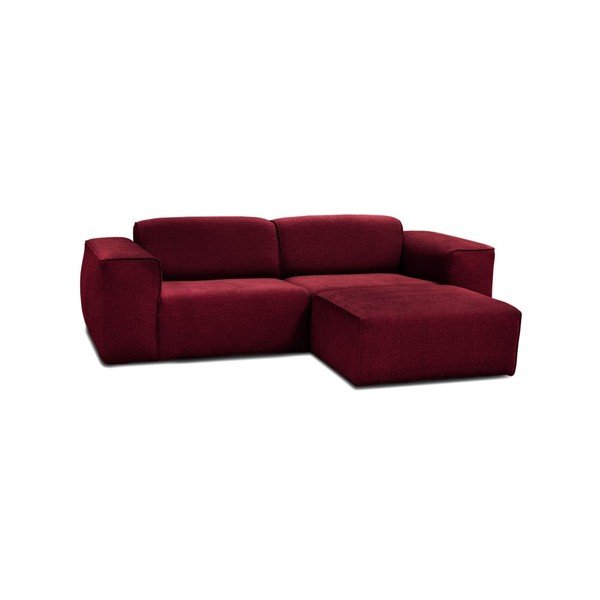 Červená trojmístná pohovka s pufem Cosmopolitan Design Phoenix-image-1