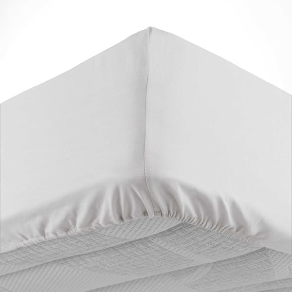 Bílé napínací bavlněné prostěradlo 180x200 cm Lina – douceur d'intérieur-image-3