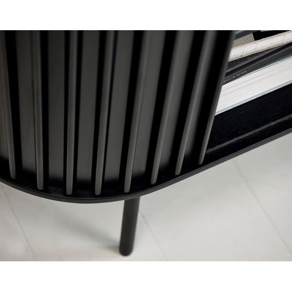 Černá skříňka v dekoru dubu 125x110 cm Siena – Unique Furniture-image-1