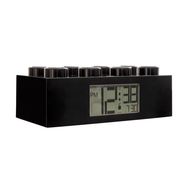 Černé digitální hodiny s budíkem LEGO® Brick-image-2