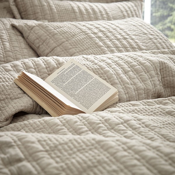 Béžové povlečení na dvoulůžko 200x200 cm Tamba Stripe – Pineapple Elephant-image-3