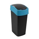 Černý/modrý plastový odpadkový koš na tříděný odpad 45 l Flip Bin – Curver