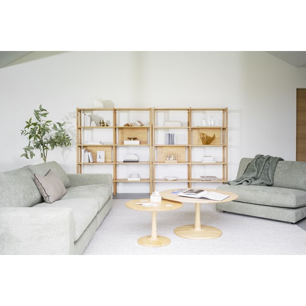 Kulatý konferenční stolek v dekoru dubu v přírodní barvě 90x90 cm Hobart – Rowico-image-4