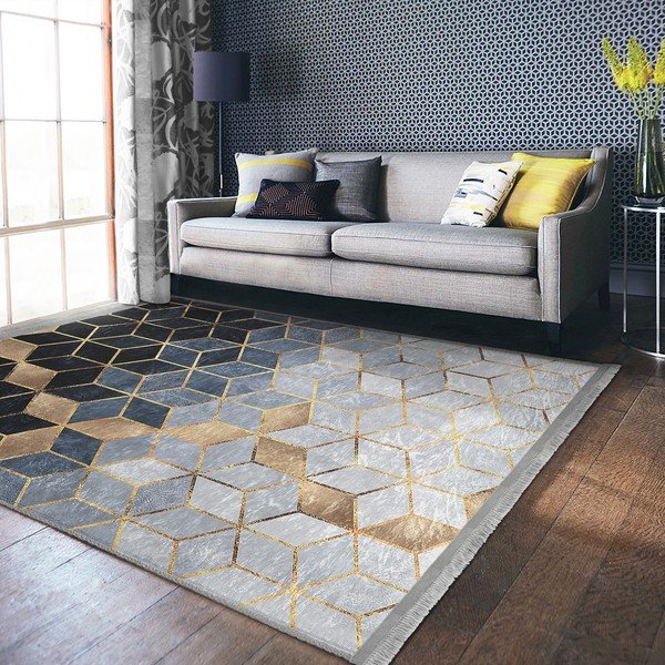 Modro-šedý koberec běhoun 80x200 cm – Mila Home-image-4