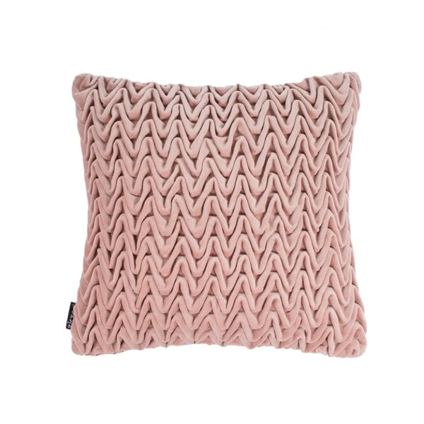 Růžový polštář ZicZac Waves, 45 x 45 cm