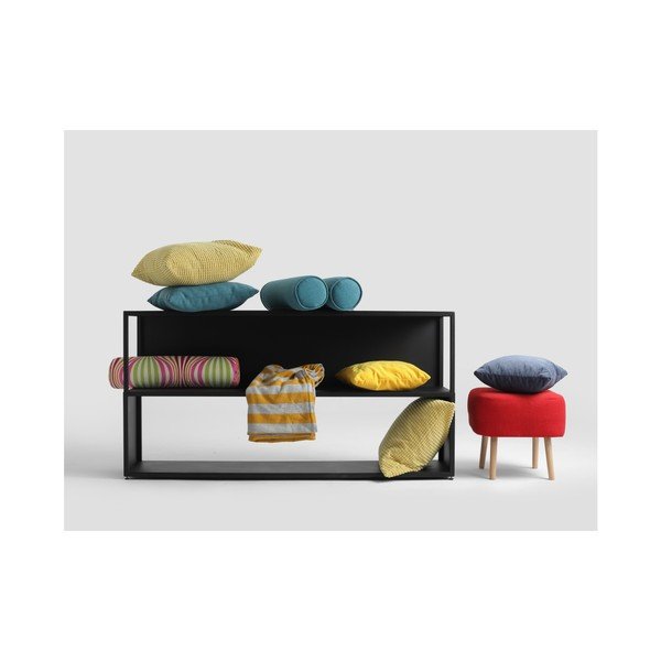 Černá kovová knihovna 150x75 cm Hyller - CustomForm-image-3