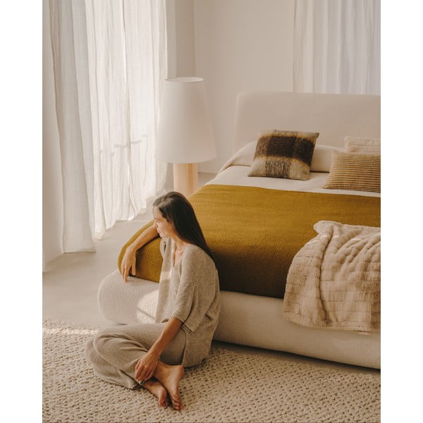 Pletená deka z vlny a směsi vláken 130x170 cm Melany – Kave Home-image-3