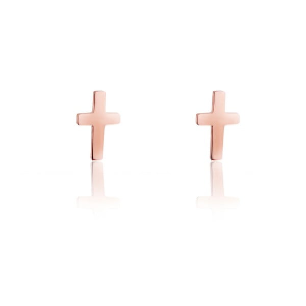 Dámské naušnice ve tvaru kříže z nerezové oceli Emily Westwood