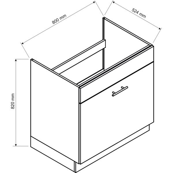Dřezová  kuchyňská skříňka (šířka 80 cm) Nico – STOLKAR-image-2