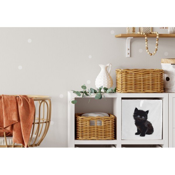 Bílý látkový dětský organizér na hračky  32x32x32 cm The Cutest Ones – Butter Kings-image-2