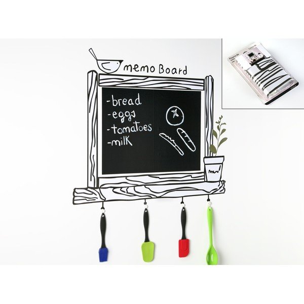 Samolepka se 4 háčky Memoboard Kitchen