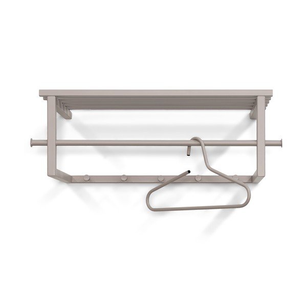 Taupe kovový nástěnný věšák s poličkou 76 cm Marco – Spinder Design-image-2