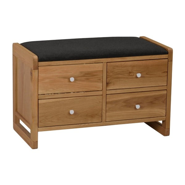 Přírodní dubový botník se 4 šuplíky Rowico Metro-image-3