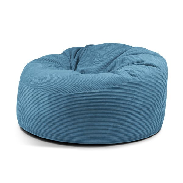 Modrý manšestrový sedací vak Om 135 – SLOWDOWN