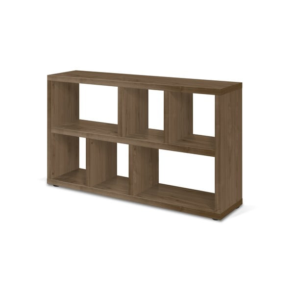 Hnědá knihovna v dekoru ořechu 150x83 cm Berlin – TemaHome-image-3