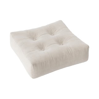 Manšestrový sedací puf Karup Design More Ivory