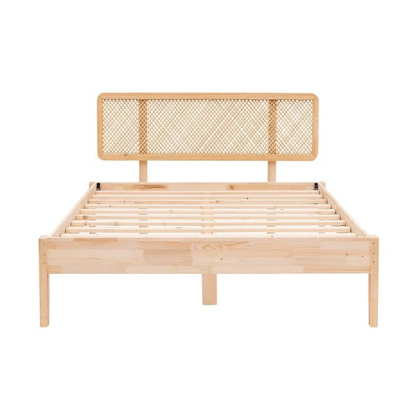 Jednolůžková postel ze smrkového dřeva s roštem v přírodní barvě 90x200 cm Izabelya – Kalune Design-image-3