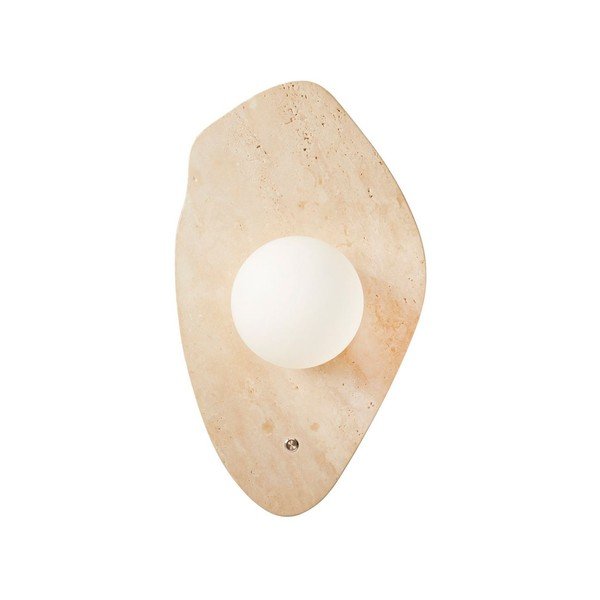 Béžové kamenné nástěnné svítidlo ø 10 cm Hilde – Opviq lights