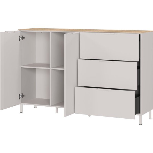 Krémová matná komoda 151x98x40 cm Savoca – Germania-image-2