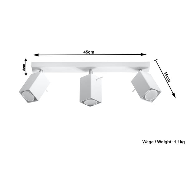 Bílé stropní světlo Sollux Toscana-image-4