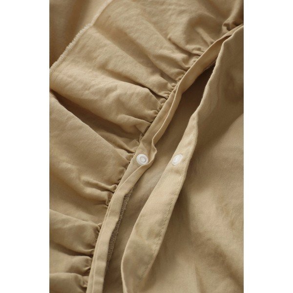 Světle zelené/khaki povlečení na jednolůžko z bavlněného saténu 150x210 cm Gloria – Ellos Home-image-3