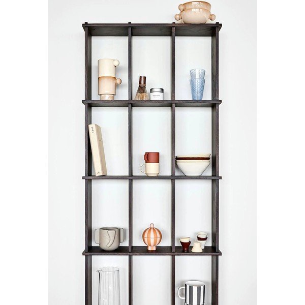 Patrová police z jasanového dřeva v tmavě přírodní barvě 58 cm Grid – OYOY Living Design-image-1