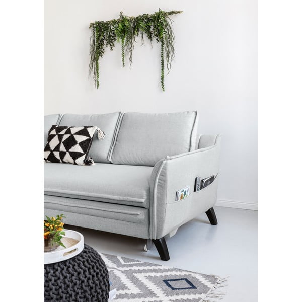 Světle šedá rozkládací rohová pohovka Miuform Charming Charlie, levý roh-image-4