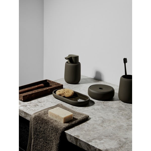 Hnědý keramický koupelnový organizér – Blomus-image-4