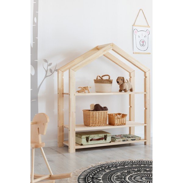 Dětská police z borovicového dřeva Adeko Rela, 40 x 113 cm-image-2