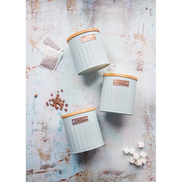 Ocelové dózy na kávu/sypaný čaj v sadě 3 ks – Kitchen Craft-image-3