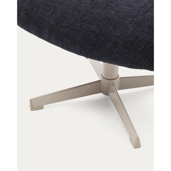 Tmavě modrá žinylková podnožka Teryl – Kave Home-image-4