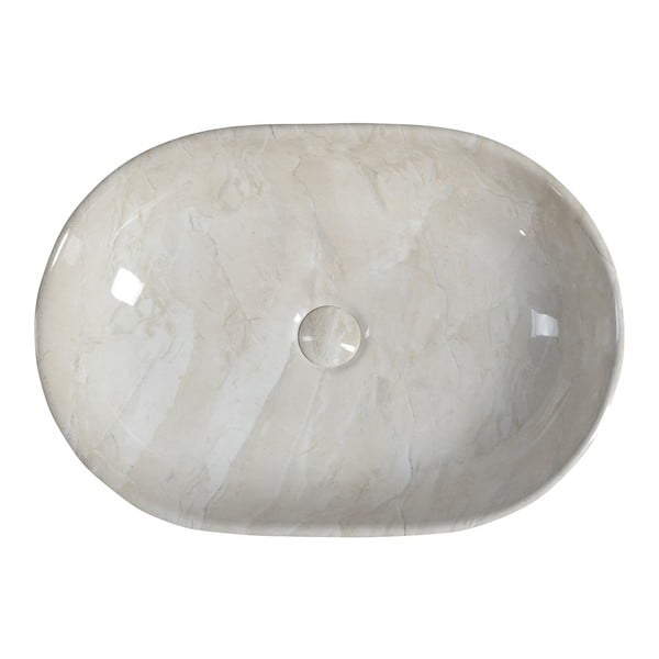 Béžové keramické umyvadlo 59x42 cm Dalma – Sapho-image-3