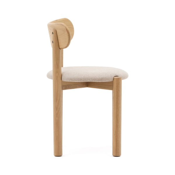 Jídelní židle z dubového dřeva v krémovo-přírodní barvě v sadě 2 ks Nebai – Kave Home-image-3