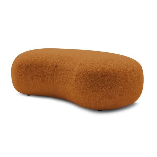 Podnožka z textilie bouclé v hořčicové barvě Saint-Germain – Bobochic Paris-image-3