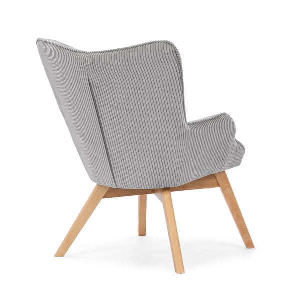 Šedé manšestrové křeslo Niko – Ropez-image-3