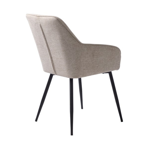 Béžové čalouněné jídelní křeslo s područkami Nolan – Unique Furniture-image-4
