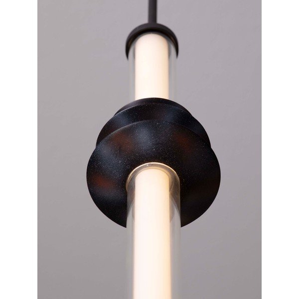 Matně černé keramické LED stmívatelné závěsné svítidlo se stínidlem z akrylového skla ø 8 cm Stalactite – Nova Luce-image-2