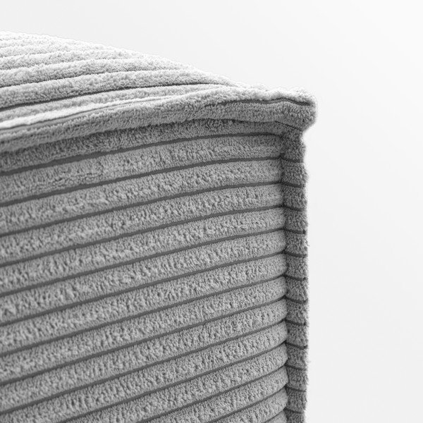 Světle šedá manšestrová podnožka Kave Home Blok-image-1