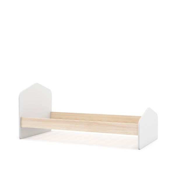 Bílá/přírodní dětská postel v dekoru borovice 90x190 cm Estefania – Marckeric