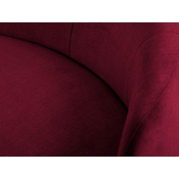 Bordová sametová asymetrická pohovka Mazzini Sofas Debbie, levá-image-1