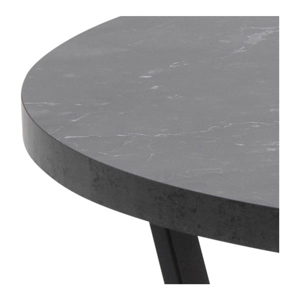 Černý kulatý konferenční stolek ø 77 cm Amble - Actona-image-1