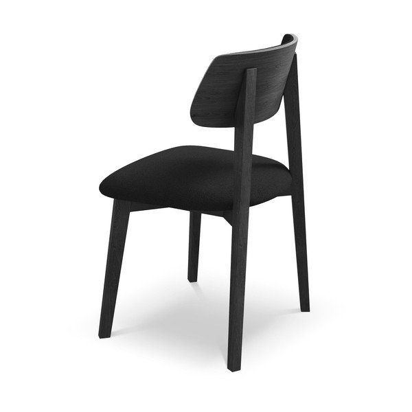 Černá jídelní židle z masivního dřeva Niu – Makamii-image-3