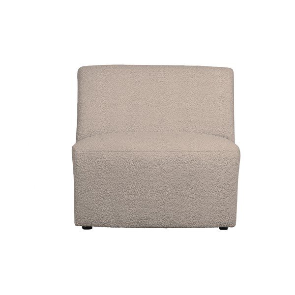 Béžový modul pohovky z textilie bouclé (středový díl) Coco  – WOOOD-image-1