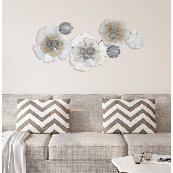 Nástěnná kovová dekorace Mauro Ferretti Flowery, 119 x 60 cm-image-4