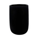 Černý keramický kelímek na zubní kartáčky Lotus – Mette Ditmer Denmark